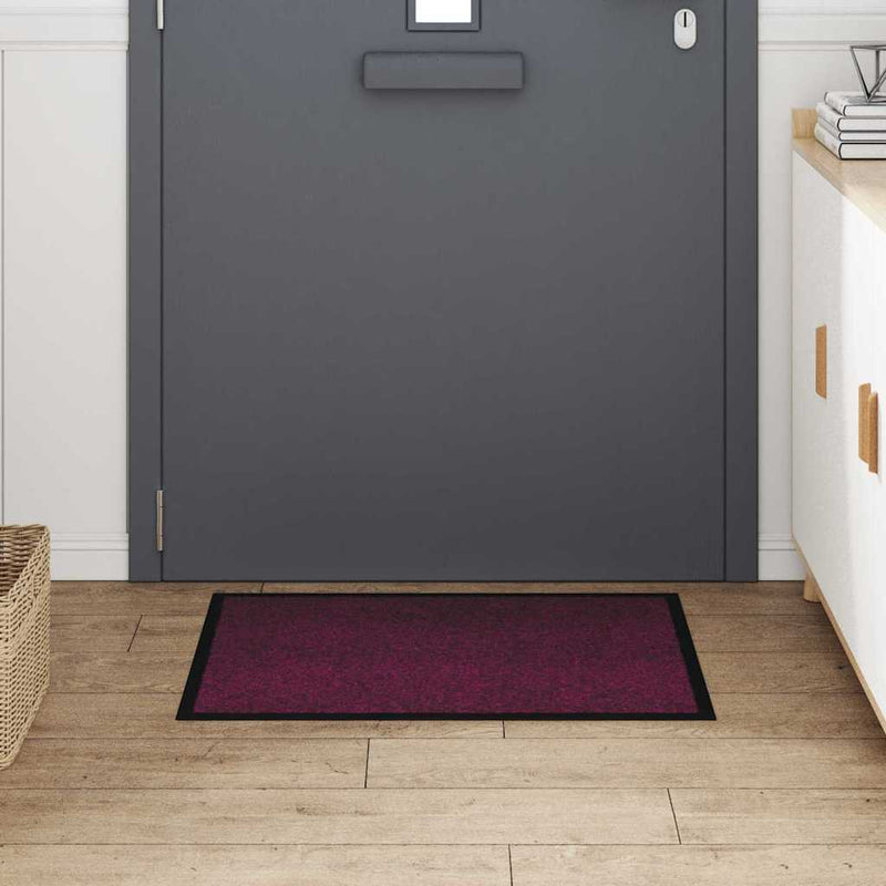 Load image into Gallery viewer, Vidaxl deurmat bordeauxrood 60 x 40 x 1.2 cm teddy stof