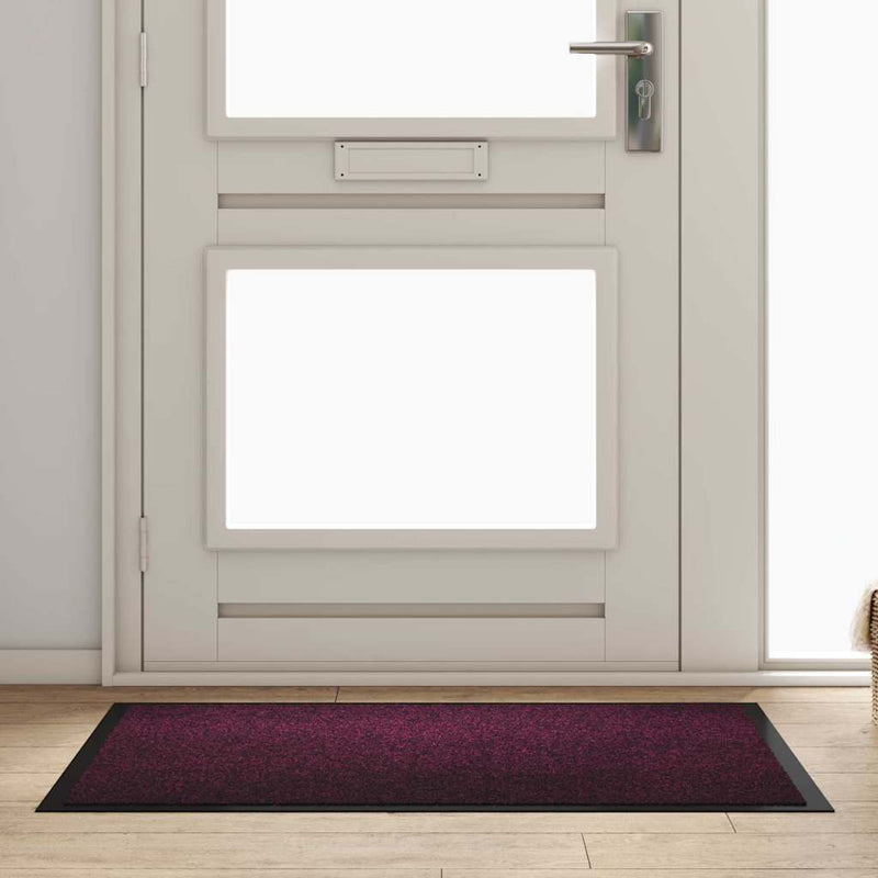 Load image into Gallery viewer, Vidaxl deurmat bordeauxrood 60 x 40 x 1.2 cm teddy stof