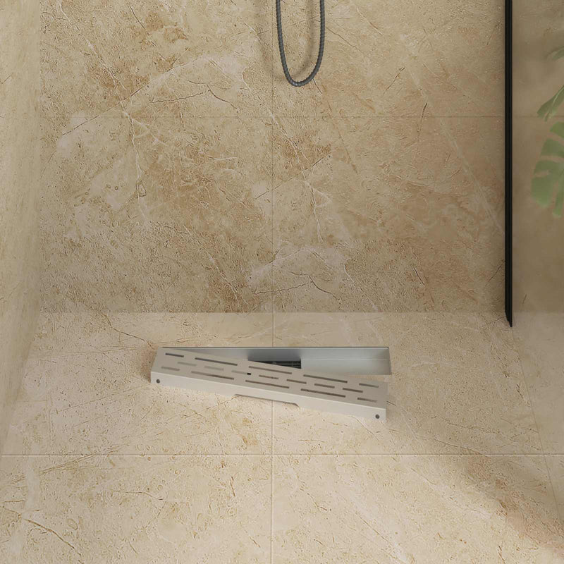 Load image into Gallery viewer, Vidaxl doucheafvoer met lijndesign zilver 60 cm roestvrij staal 304