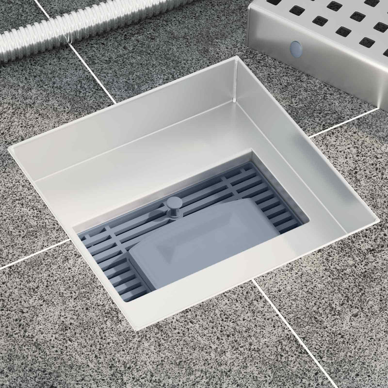 Load image into Gallery viewer, Vidaxl dot doucheafvoer zilver 15 x 15 cm roestvrij staal 304