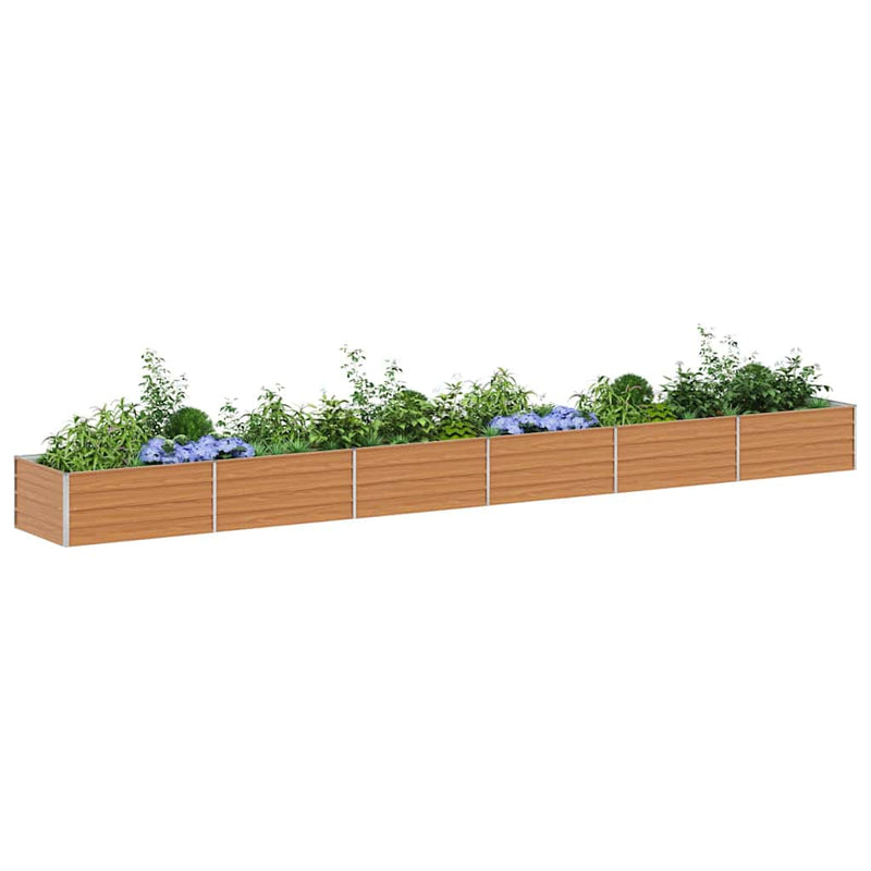 Load image into Gallery viewer, Vidaxl verhoogde plantenbak licht bruin 600 x 80 x 45 cm