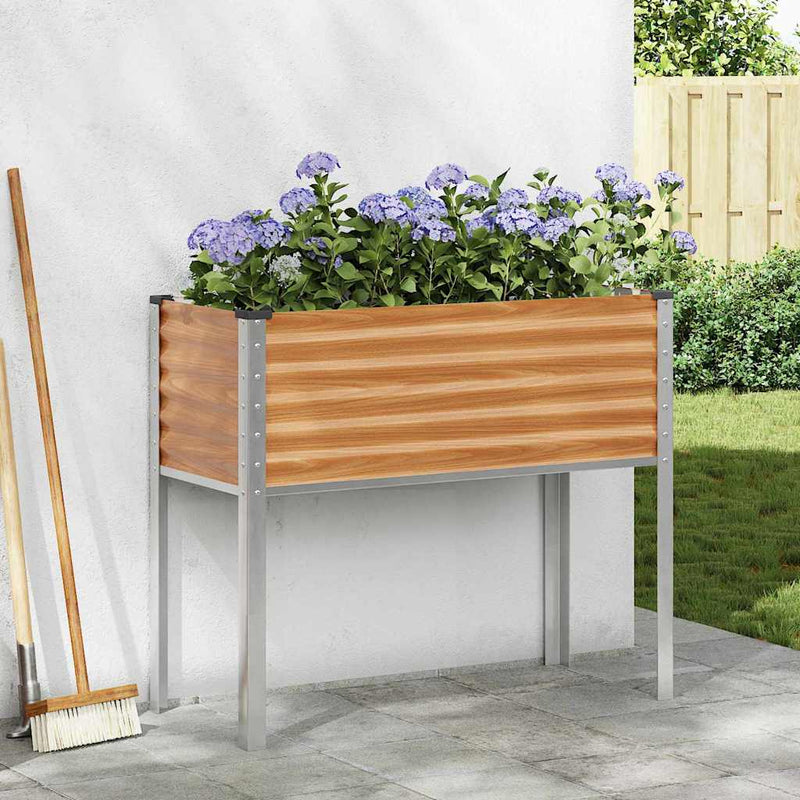 Load image into Gallery viewer, Vidaxl tuin bloempot licht bruin 100,5 x 40,5 x 90 cm