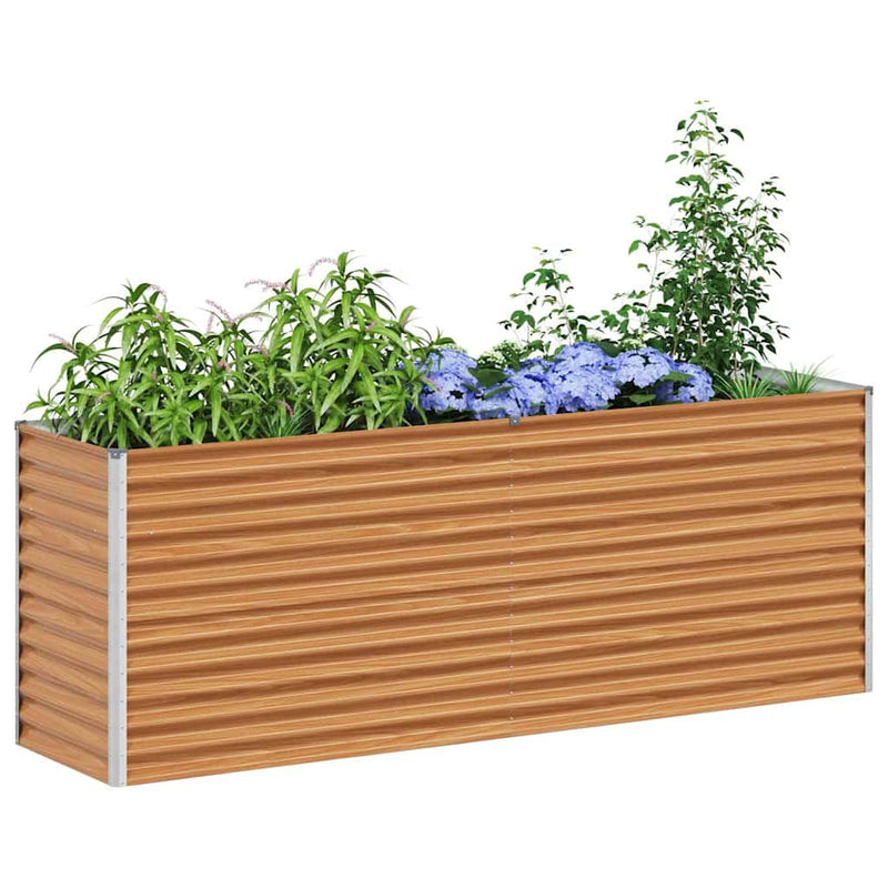 Load image into Gallery viewer, Vidaxl verhoogde plantenbak 195 x 50 x 68 cm gegalvaniseerd staal