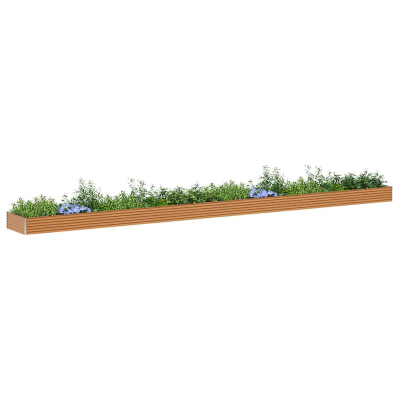 Load image into Gallery viewer, Vidaxl verhoogde plantenbak 970 x 100 x 36 cm gegalvaniseerd staal