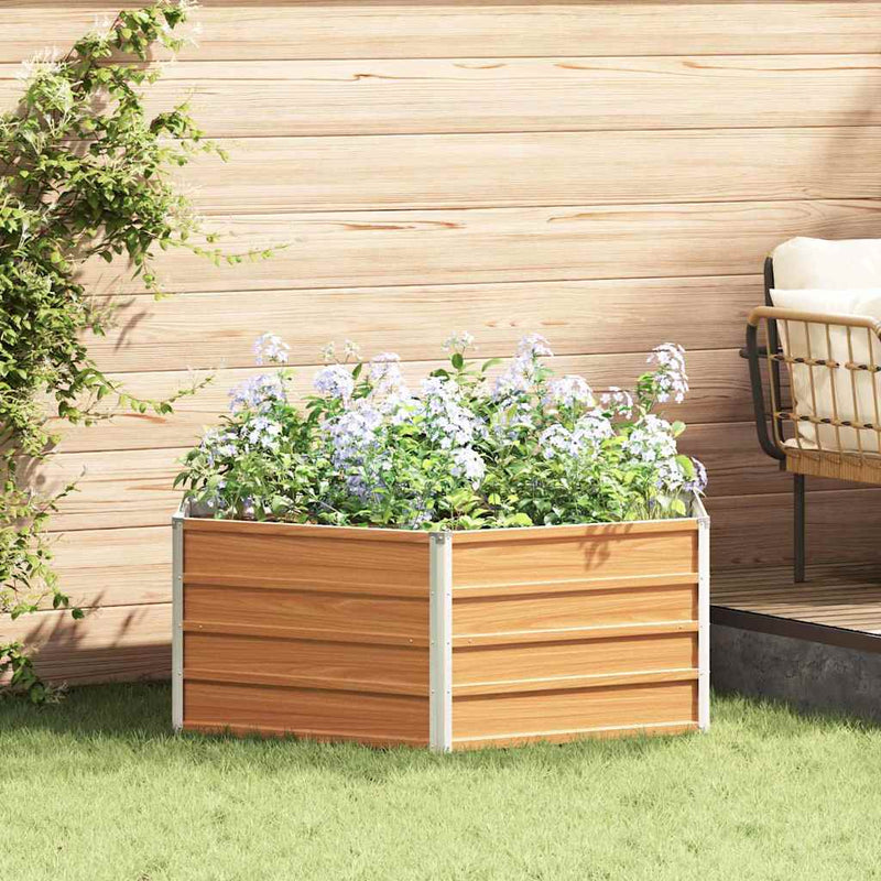 Load image into Gallery viewer, Vidaxl verhoogd tuinbed hout uiterlijk 129 x 129 x 45 cm