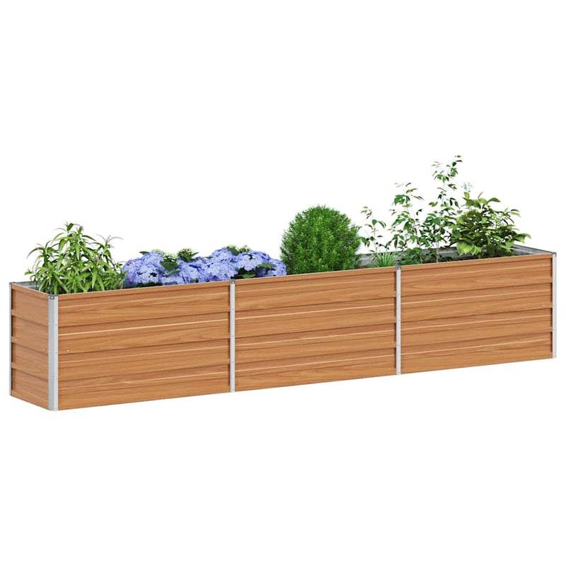 Load image into Gallery viewer, Vidaxl verhoogde plantenbak licht bruin 240 x 40 x 45 cm