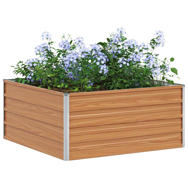 Load image into Gallery viewer, Vidaxl verhoogde plantenbak licht bruin 100 x 100 x 45 cm