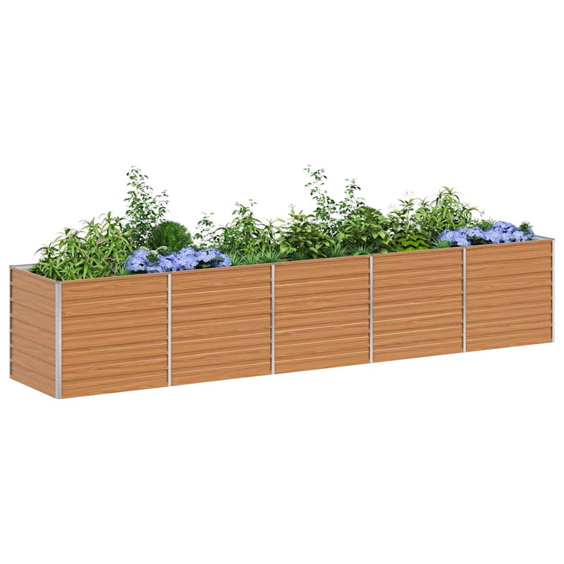 Load image into Gallery viewer, Vidaxl verhoogde plantenbak licht bruin 400 x 80 x 77 cm