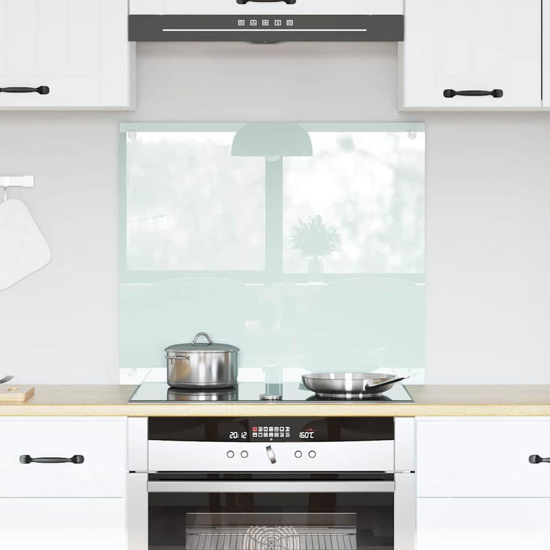 Load image into Gallery viewer, Vidaxl keuken achterwand wit 70 x 60 cm gehard glas