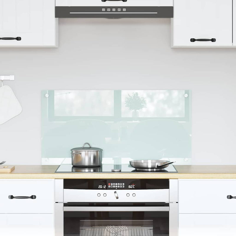 Load image into Gallery viewer, Vidaxl keuken achterwand wit 80 x 40 cm gehard glas