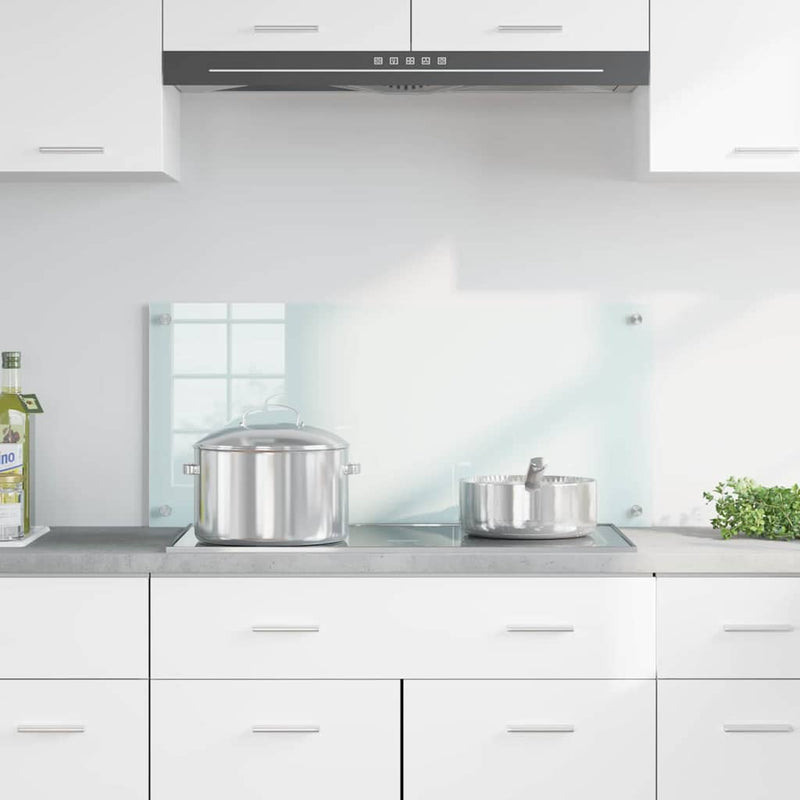 Load image into Gallery viewer, Vidaxl keuken achterwand wit 90 x 40 cm gehard glas
