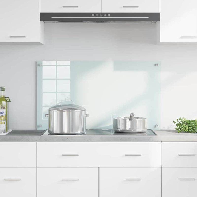 Load image into Gallery viewer, Vidaxl keuken achterwand wit 90 x 50 cm gehard glas