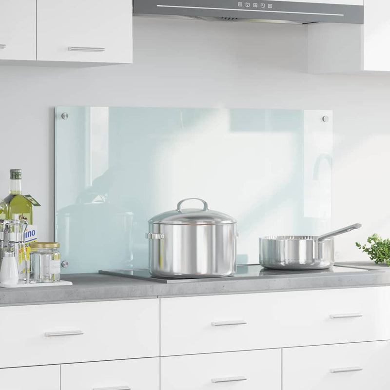 Load image into Gallery viewer, Vidaxl keuken achterwand wit 100 x 50 cm gehard glas
