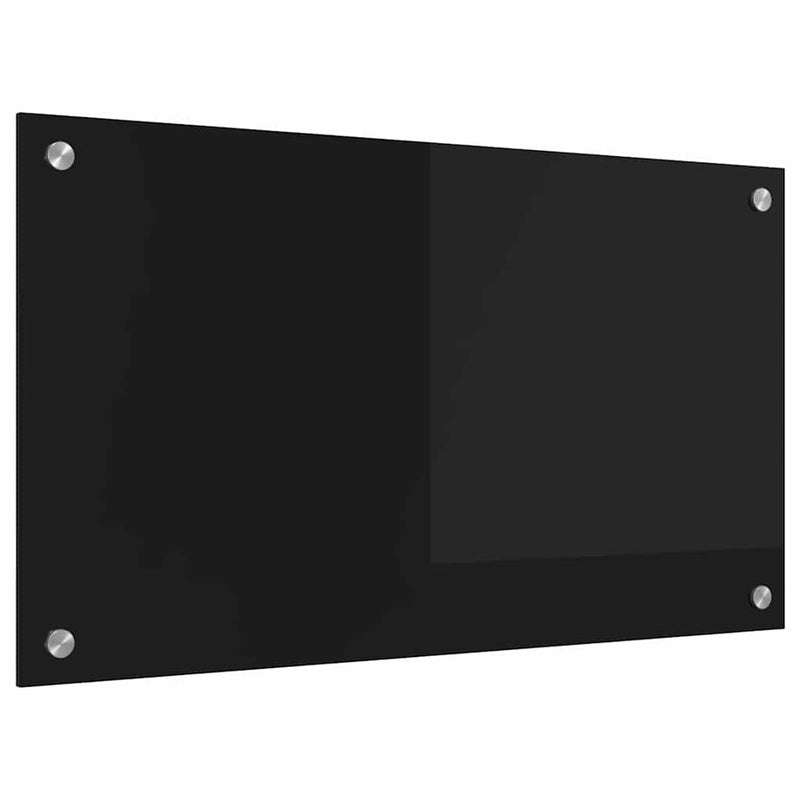 Load image into Gallery viewer, Vidaxl keuken achterwand zwart 70 x 40 cm gehard glas