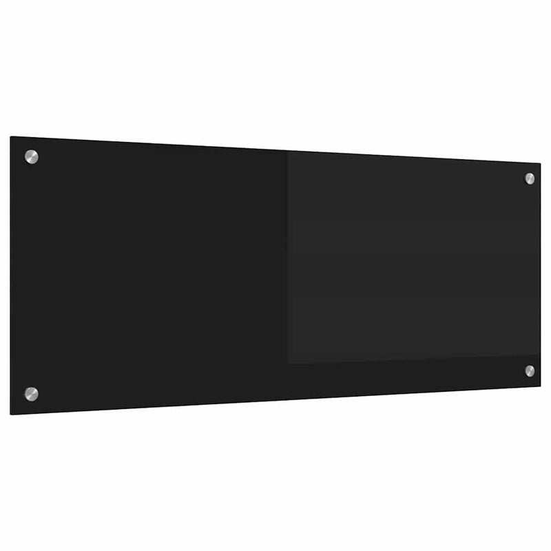 Load image into Gallery viewer, Vidaxl keuken achterwand zwart 100 x 40 cm gehard glas