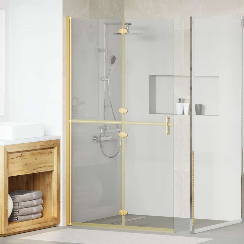 Load image into Gallery viewer, Vidaxl inloopdouchewand goud 90 x 6.5 x 190 cm