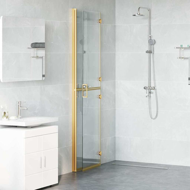 Load image into Gallery viewer, Vidaxl inloopdouchewand goud 90 x 6.5 x 190 cm