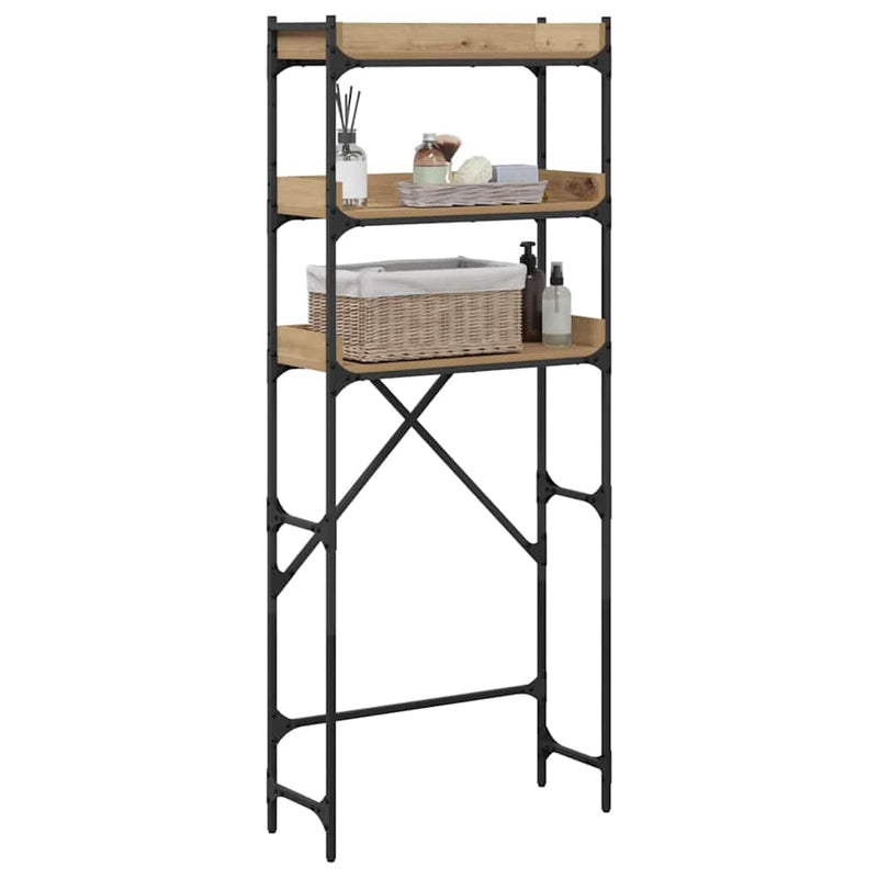 Load image into Gallery viewer, Vidaxl wasmachineplank artisan eiken 67 x 25 x 163 cm bewerkt hout