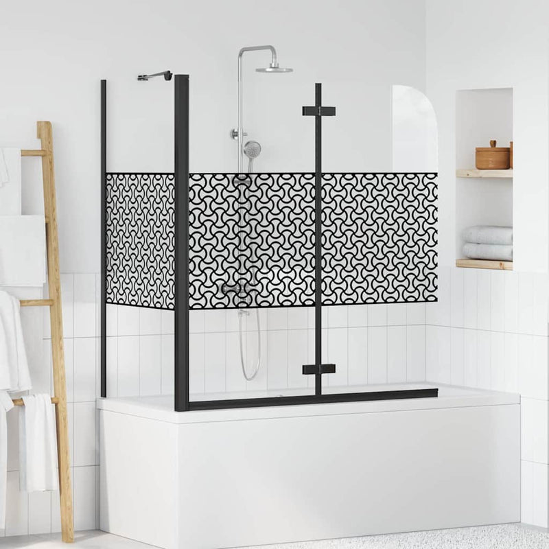 Load image into Gallery viewer, Vidaxl badomheining zwart 120 x 67 x 129 cm gelaagd glas en aluminium