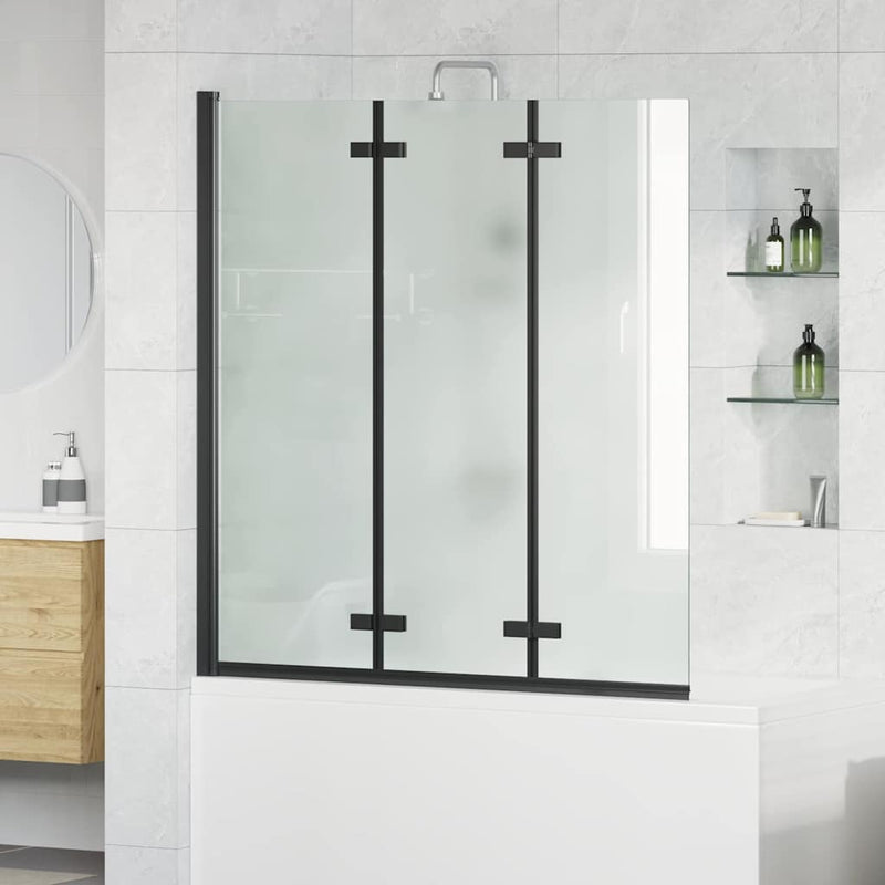 Load image into Gallery viewer, Vidaxl douche omhulsel zwart 130 x 138 cm esg-glas en aluminium