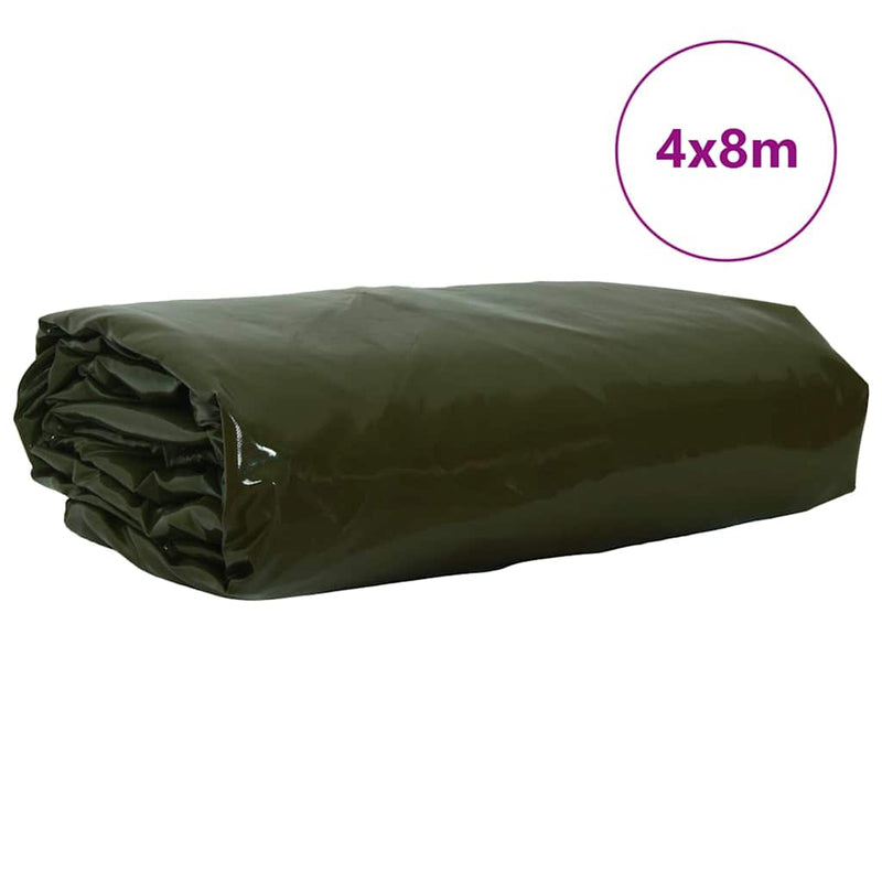 Load image into Gallery viewer, Vidaxl zeil 650g m² olijf groen 4 x 8 m canvas met pvc-coating