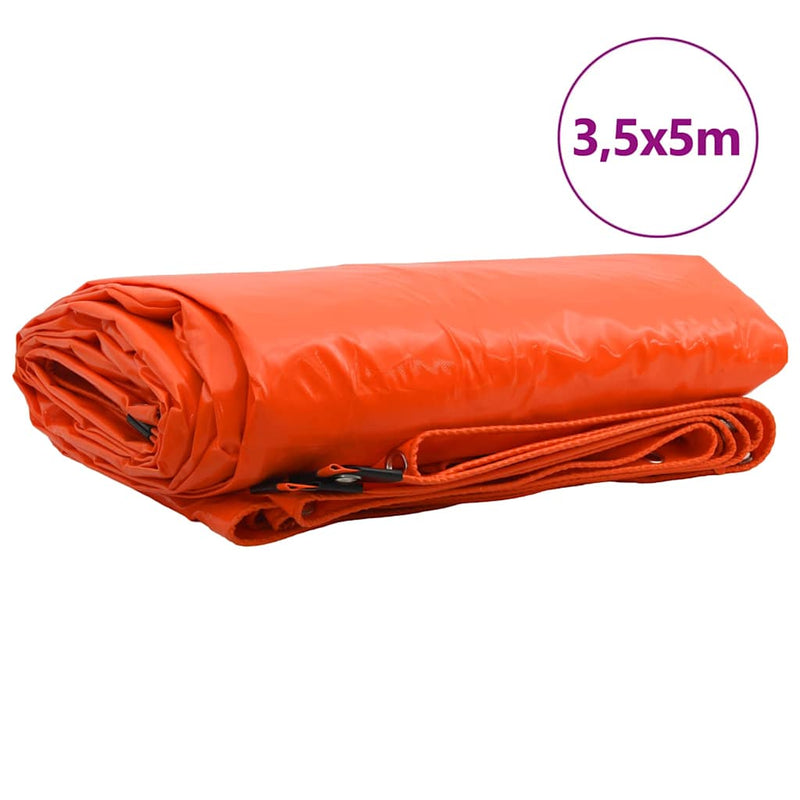 Load image into Gallery viewer, Vidaxl zeil 650g m² oranje 3,5 x 5 m canvas met pvc-coating