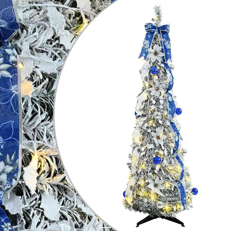 Load image into Gallery viewer, Vidaxl kunstkerstboom met 100 led met standaard wit 150 cm pvc