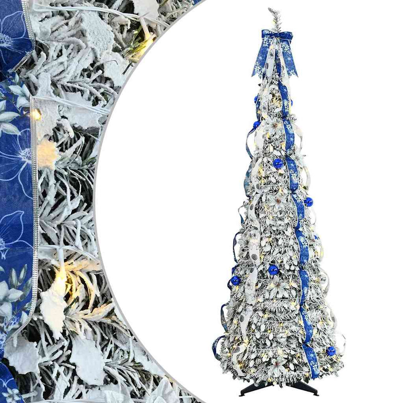 Load image into Gallery viewer, Vidaxl kunstkerstboom met 150 led met standaard wit 180 cm pvc