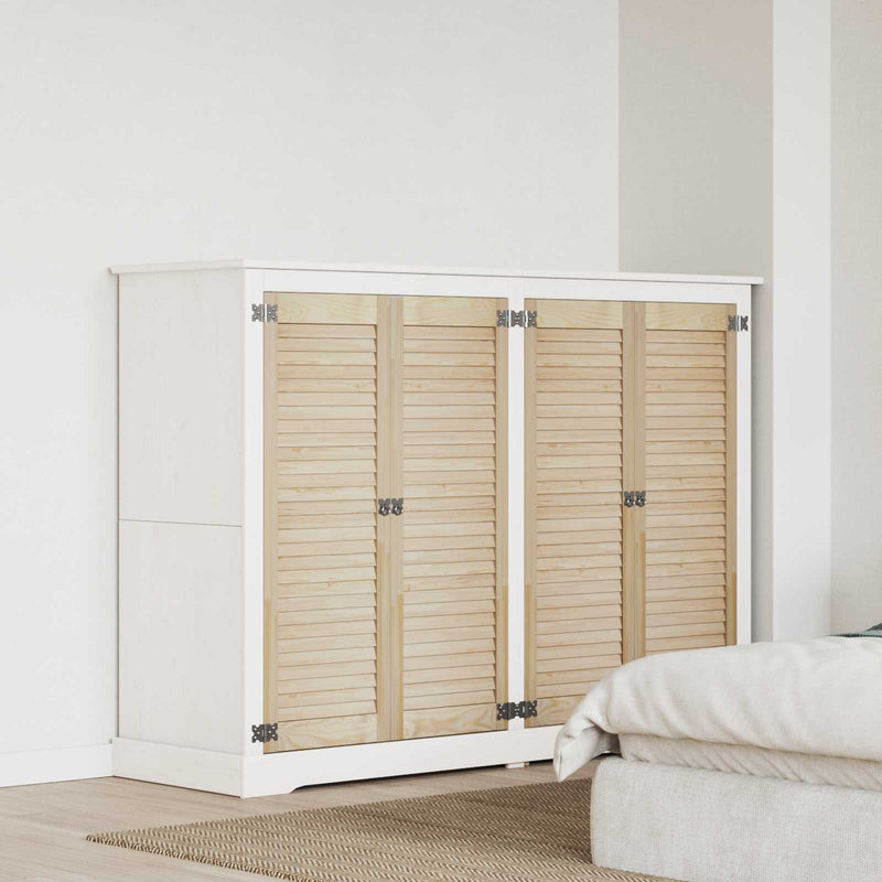 Load image into Gallery viewer, Vidaxl kastdeur 4 pcs naturel 110 x 2,1 x 39,5 cm massief grenenhout