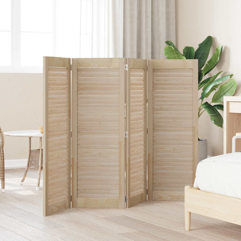 Load image into Gallery viewer, Vidaxl kastdeur 4 pcs naturel 110 x 2,1 x 39,5 cm massief grenenhout