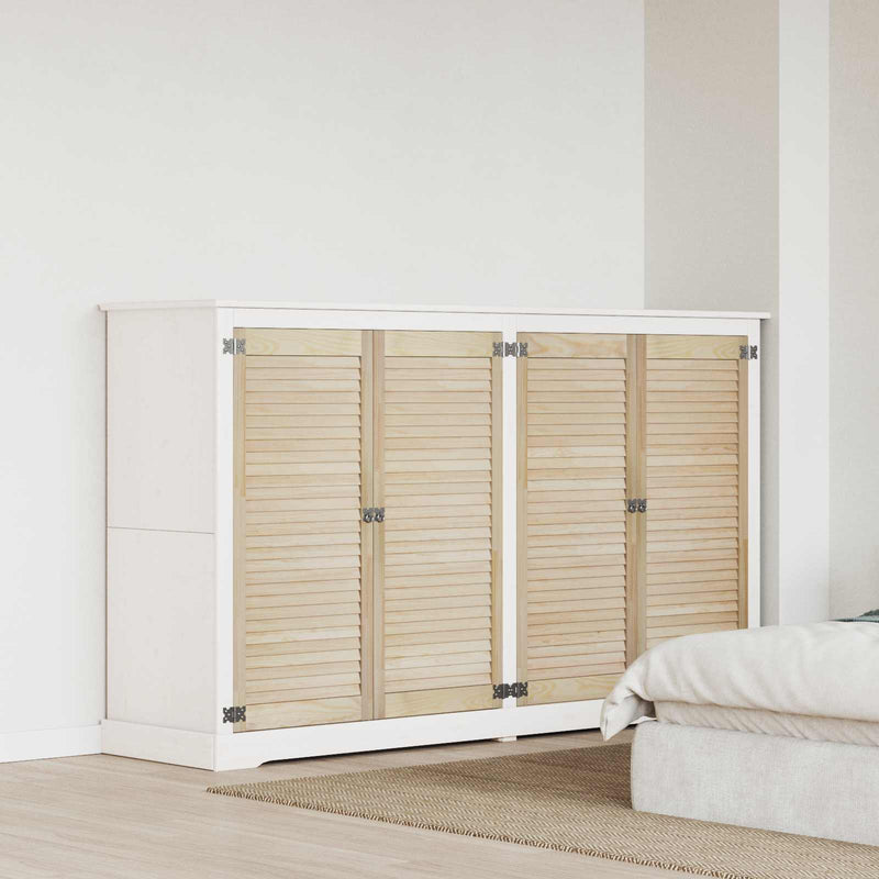 Load image into Gallery viewer, Vidaxl kastdeur 4 pcs naturel 110 x 2 x 49,5 cm massief grenenhout