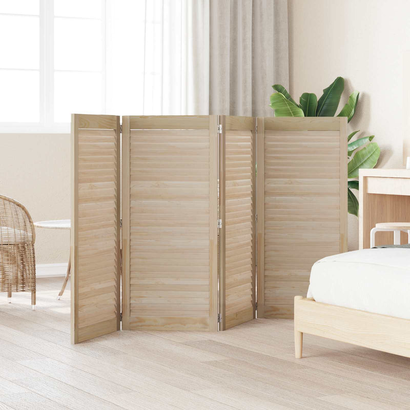 Load image into Gallery viewer, Vidaxl kastdeur 4 pcs naturel 110 x 2 x 49,5 cm massief grenenhout