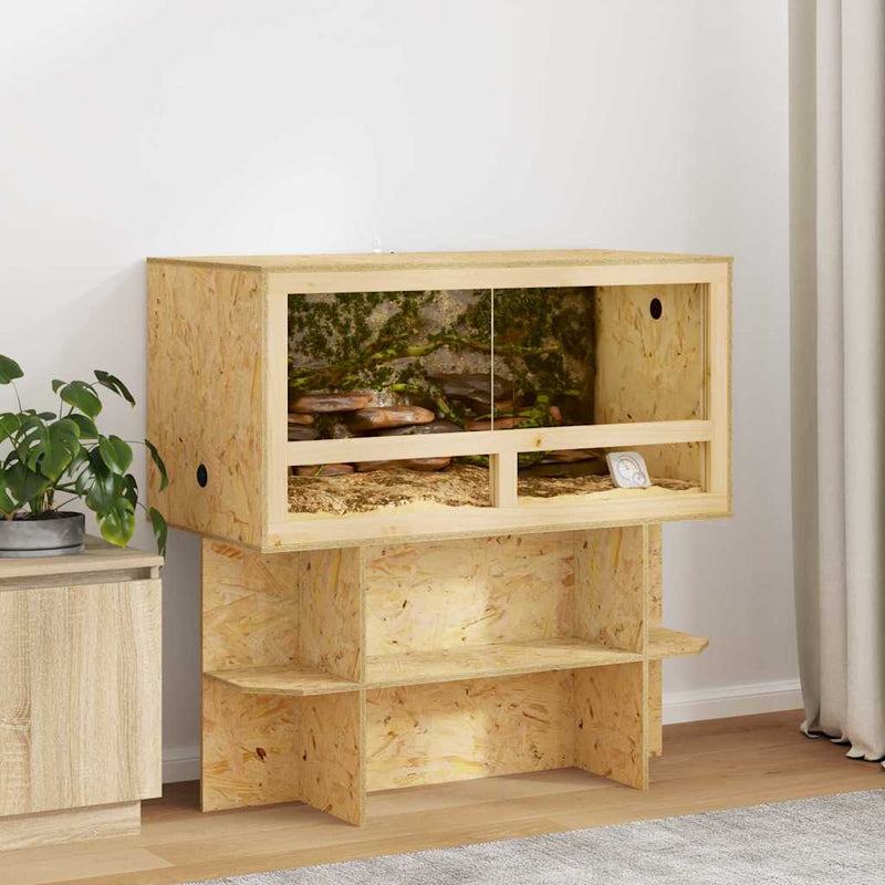 Load image into Gallery viewer, Vidaxl terrarium bruin 100 x 50 x 50 cm osb