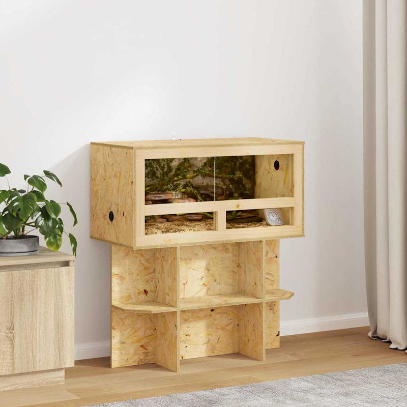 Load image into Gallery viewer, Vidaxl terrarium bruin 80 x 40 x 40 cm osb