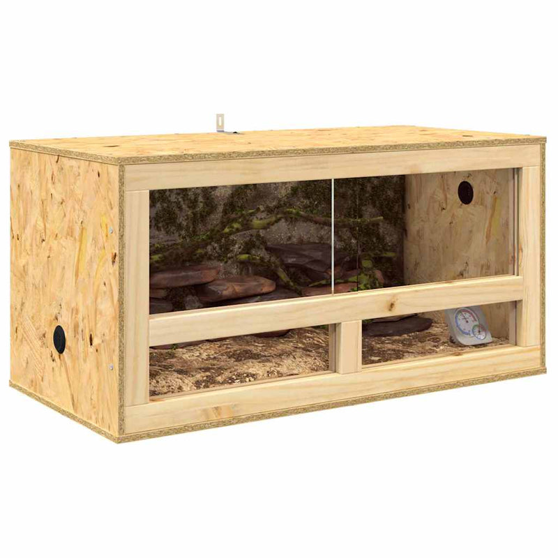 Load image into Gallery viewer, Vidaxl terrarium bruin 80 x 40 x 40 cm osb
