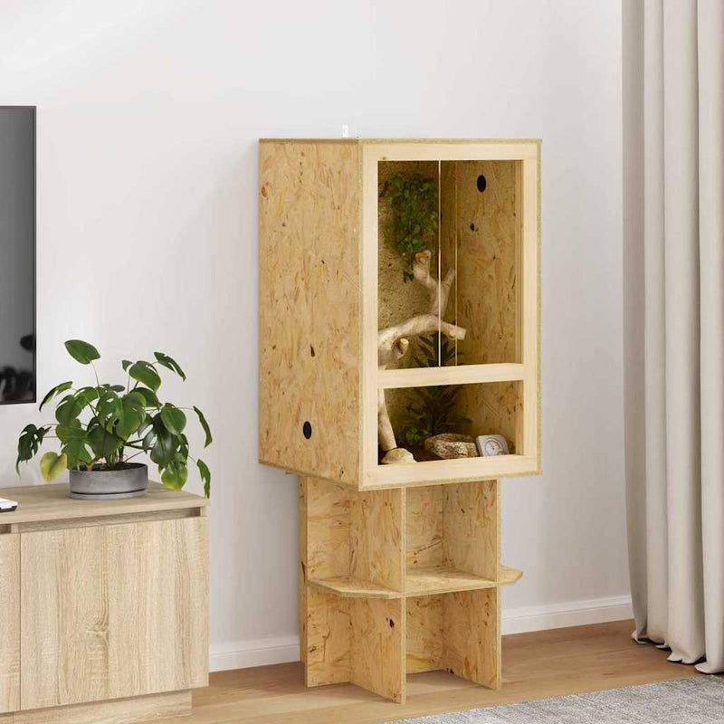 Load image into Gallery viewer, Vidaxl terrarium bruin 50 x 50 x 80 cm osb