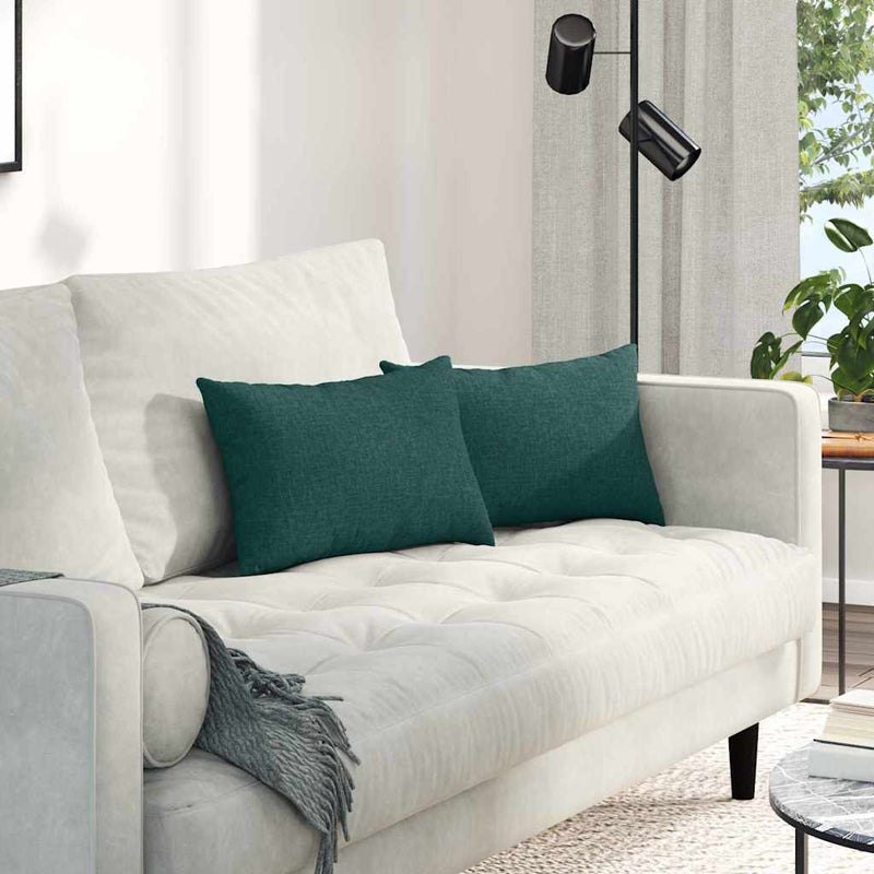 Load image into Gallery viewer, Vidaxl sofa kussens 2 pcs donkergroen 50 x 30 cm stof