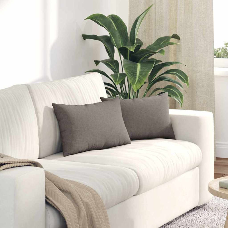Load image into Gallery viewer, Vidaxl sofa kussens 2 pcs taupe 50 x 30 cm stof