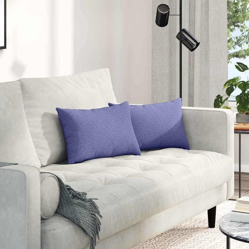 Load image into Gallery viewer, Vidaxl sofa kussens 2 pcs jeans blauw 50 x 30 cm stof