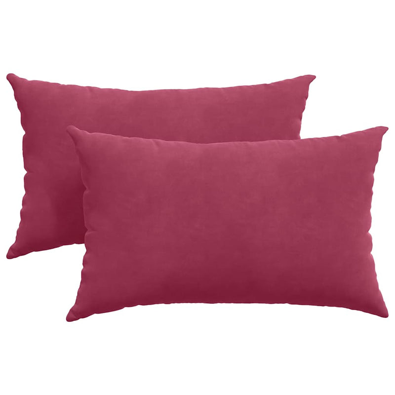 Load image into Gallery viewer, Vidaxl sofa kussens 2 stuks wijnrood 50 x 30 cm cordstof