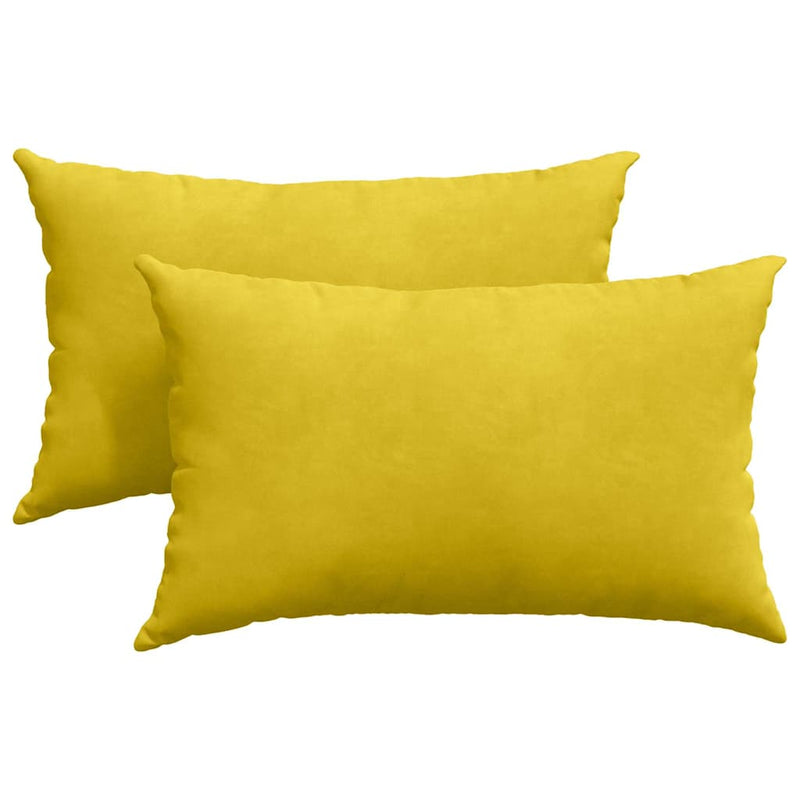 Load image into Gallery viewer, Vidaxl sofa kussens 2 stuks geel 50 x 30 cm cordstof