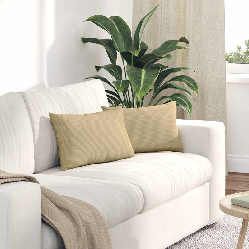 Load image into Gallery viewer, Vidaxl sofa kussens 2 stuks grijs groen 50 x 30 cm cordstof