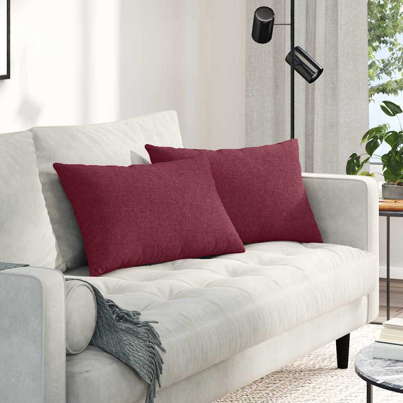 Load image into Gallery viewer, Vidaxl sofa kussens 2 pcs wijnrood 60 x 40 cm stof