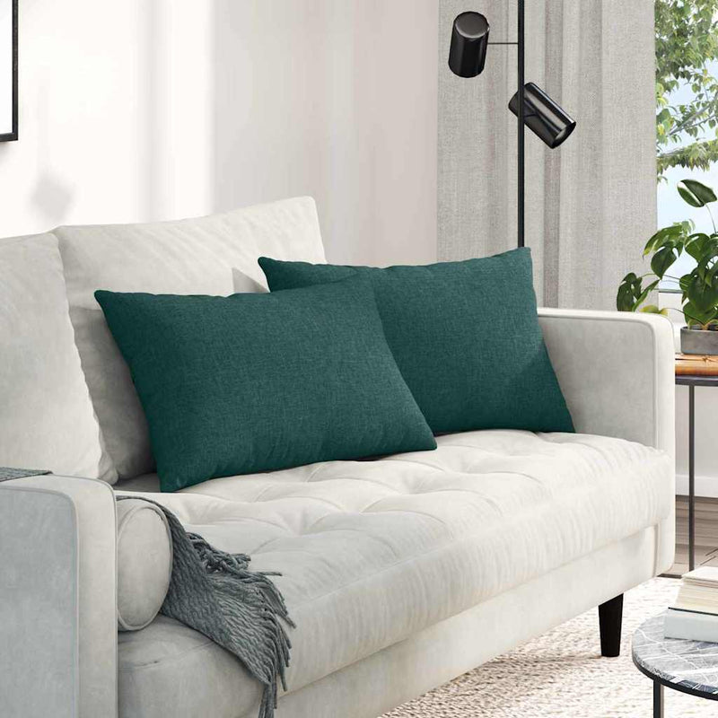 Load image into Gallery viewer, Vidaxl sofa kussens 2 pcs donkergroen 60 x 40 cm stof