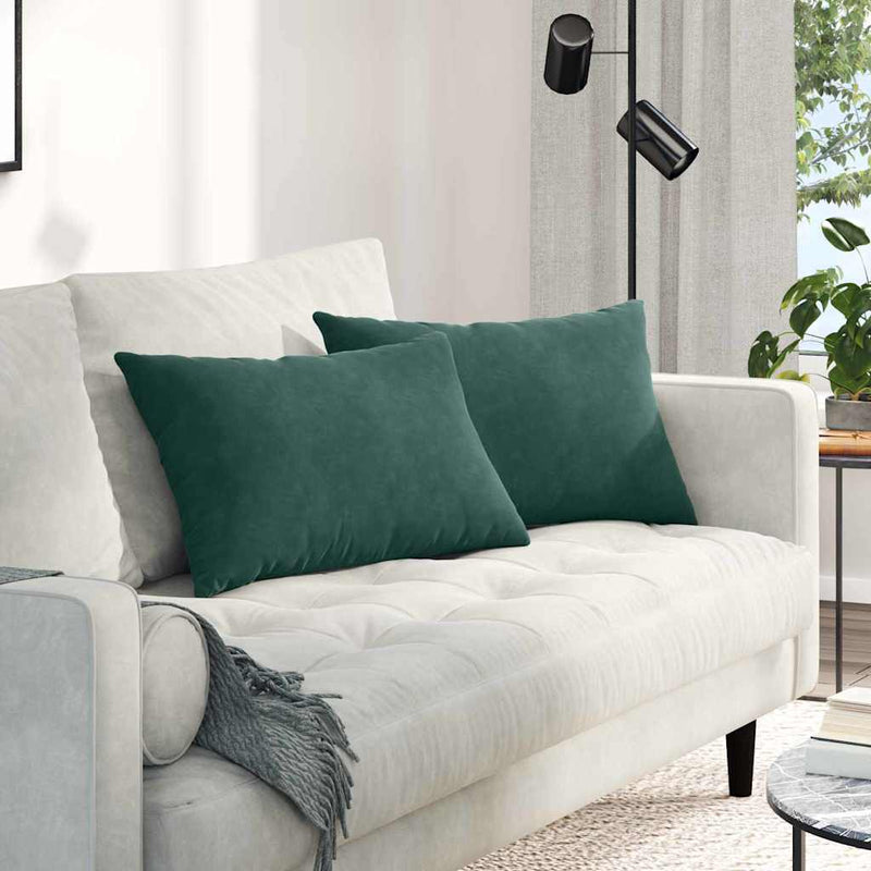 Load image into Gallery viewer, Vidaxl sofa kussens 2 stuks donkergroen 60 x 40 cm cordstof