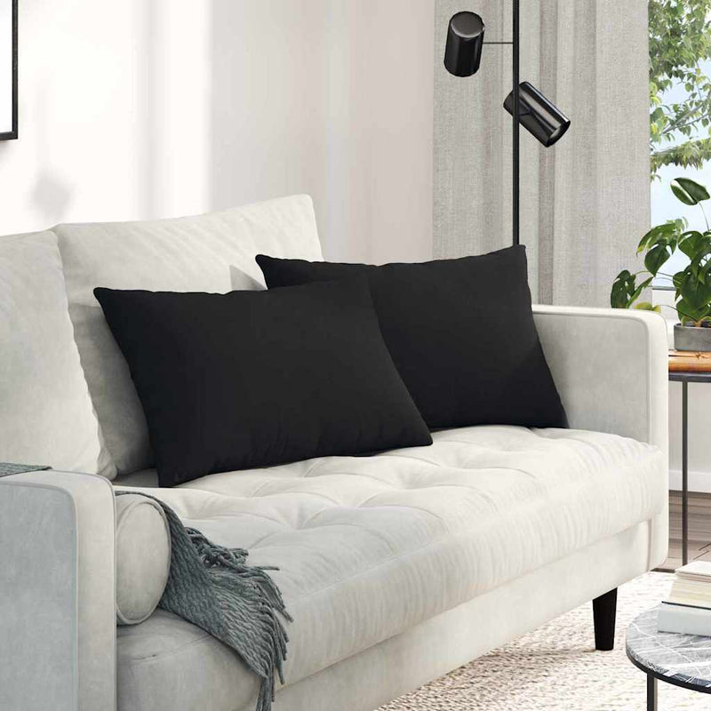 Load image into Gallery viewer, Vidaxl sofa kussens 2 stuks zwart 60 x 40 cm stof