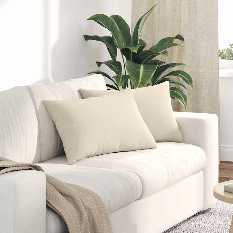 Load image into Gallery viewer, Vidaxl sofa kussens 2 stuks beige 60 x 40 cm stof