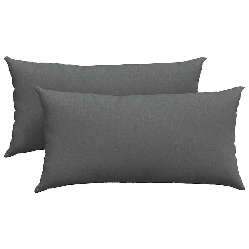 Load image into Gallery viewer, Vidaxl sofa kussens 2 pcs donkergrijs 80 x 40 cm stof