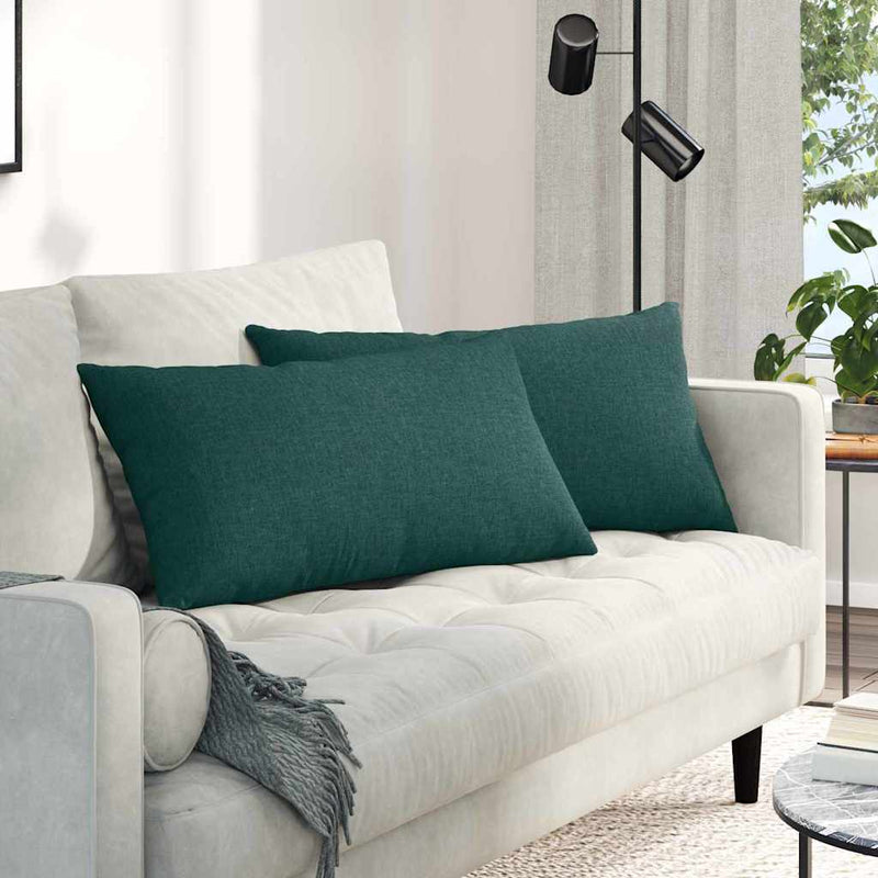 Load image into Gallery viewer, Vidaxl sofa kussens 2 pcs donkergroen 80 x 40 cm stof