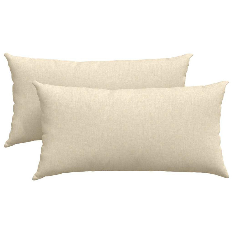 Load image into Gallery viewer, Vidaxl sofa kussens 2 pcs crème 80 x 40 cm stof